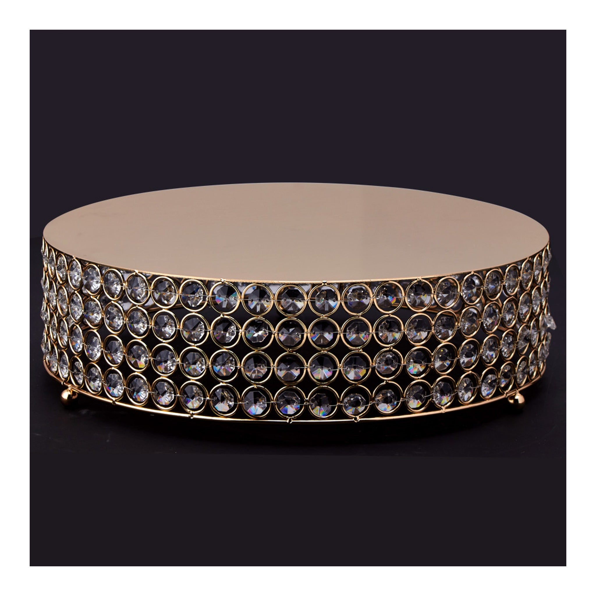 C/Round Cake Stand 13" Gold